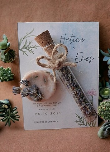 Nikah hediyesi lavantalı sabun ve lavanta - Görsel 3