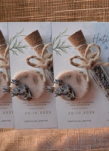 Nikah hediyesi lavantalı sabun ve lavanta - Görsel 4