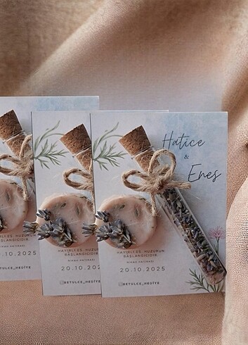 Nikah hediyesi lavantalı sabun ve lavanta - Görsel 5