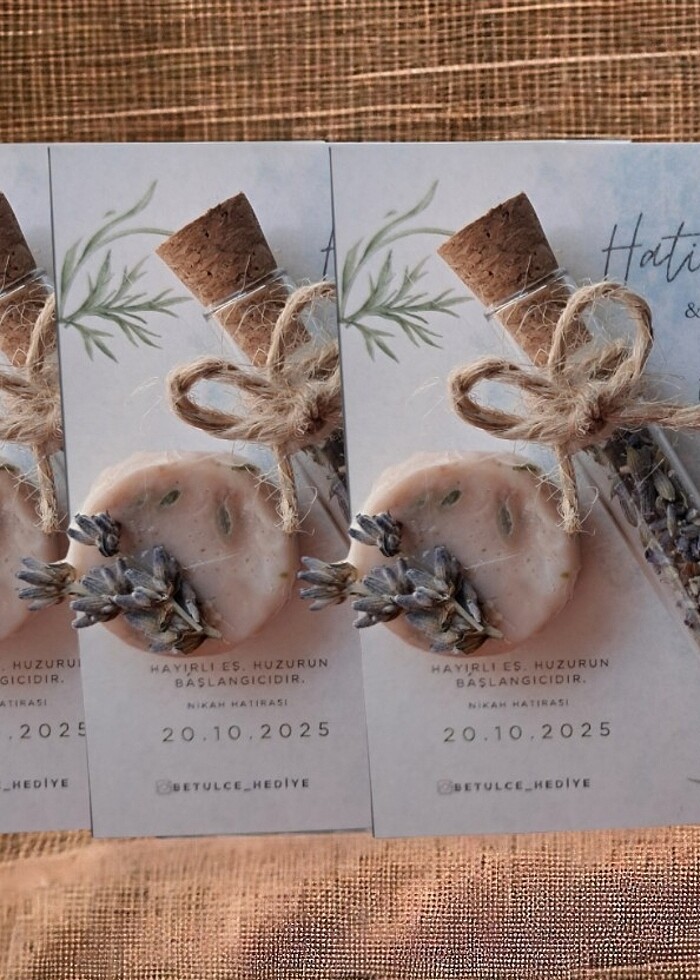 Nikah hediyesi lavantalı sabun ve lavanta - Görsel 4