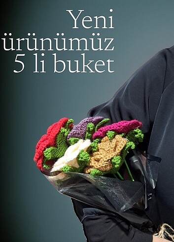 Farklı farklı örgü buketler