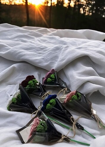 Farklı farklı örgü buketler - Görsel 8