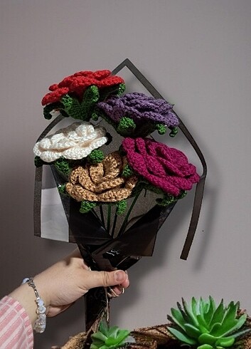 Farklı farklı örgü buketler - Görsel 10