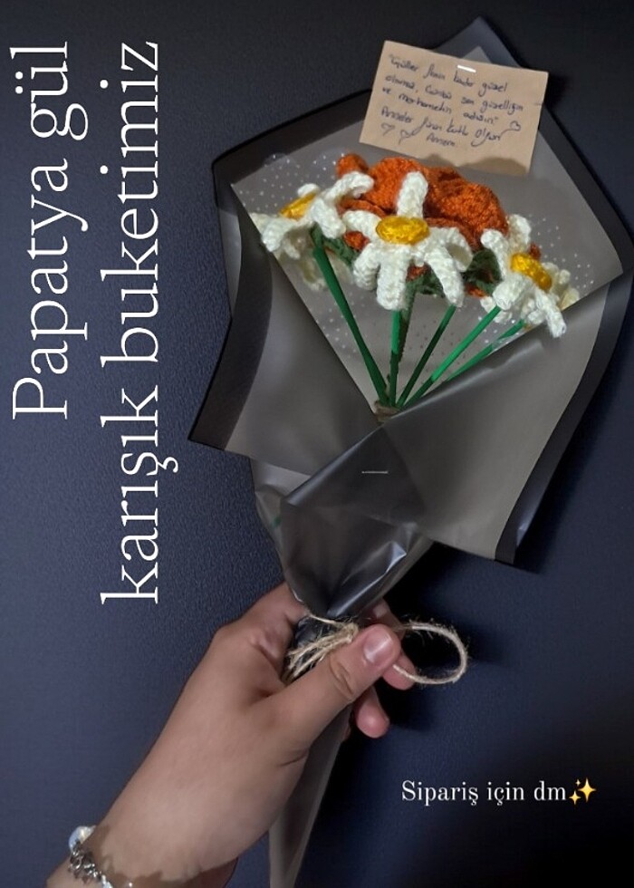 Farklı farklı örgü buketler - Görsel 2