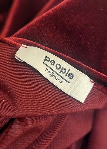 Kırmızı kadife elbise Yeni yıl ve davetlerde - Görsel 3