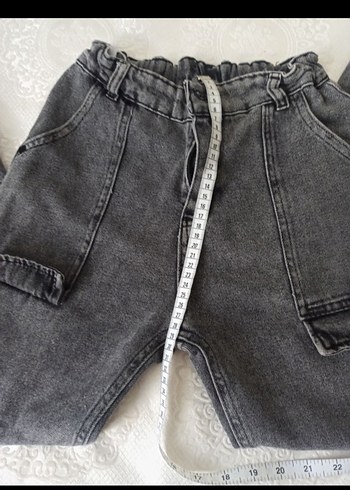 Gri cocuk  8 9 yasBol Kesim Denim Pantolon - Görsel 2