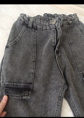 Gri cocuk  8 9 yasBol Kesim Denim Pantolon - Görsel 5