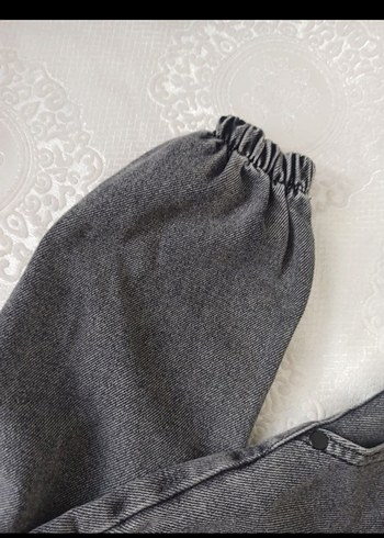 Gri cocuk  8 9 yasBol Kesim Denim Pantolon - Görsel 3
