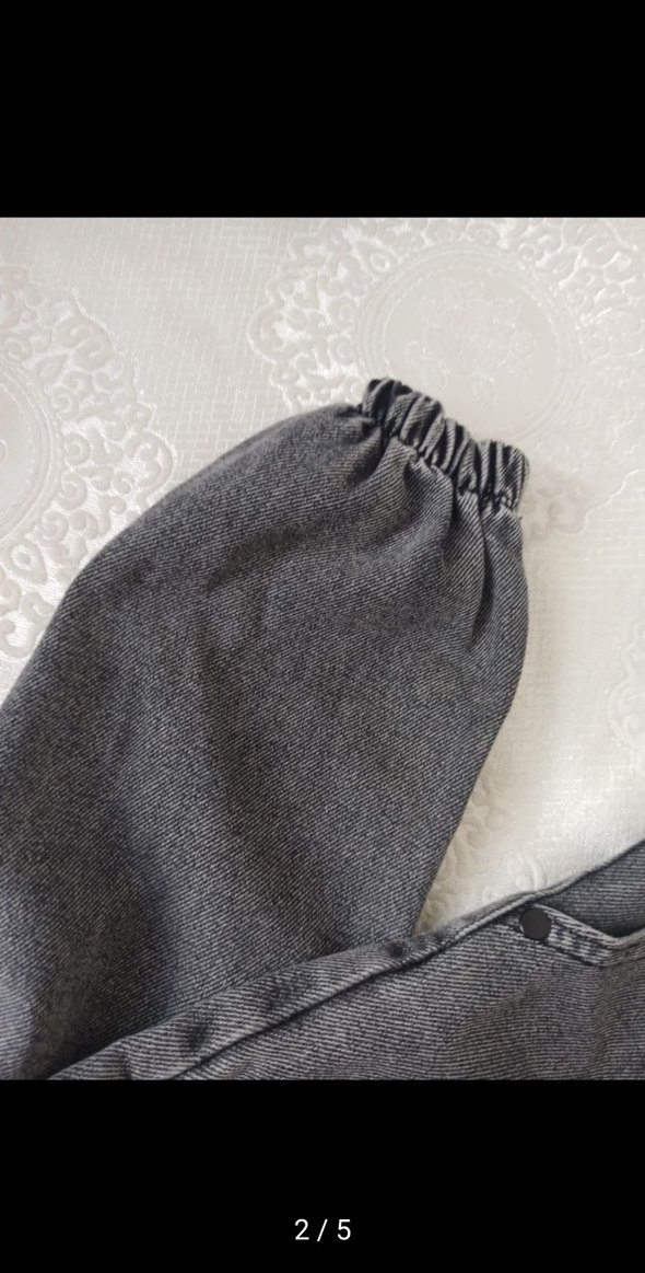 Gri cocuk  8 9 yasBol Kesim Denim Pantolon - Görsel 3