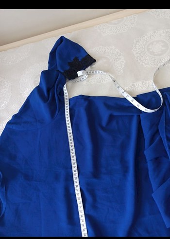 Drapeli Mavi Uzun Kadın tunik pantolon - Görsel 4