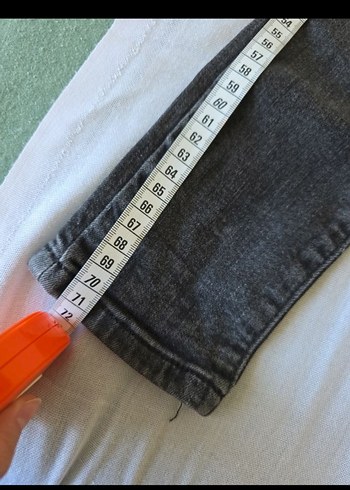 Gri Denim kiz Çocuk Dar Kesim Pantolon - Görsel 2