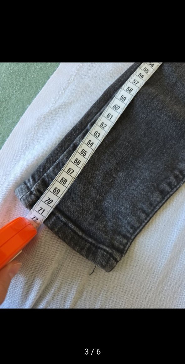 Gri Denim kiz Çocuk Dar Kesim Pantolon - Görsel 2