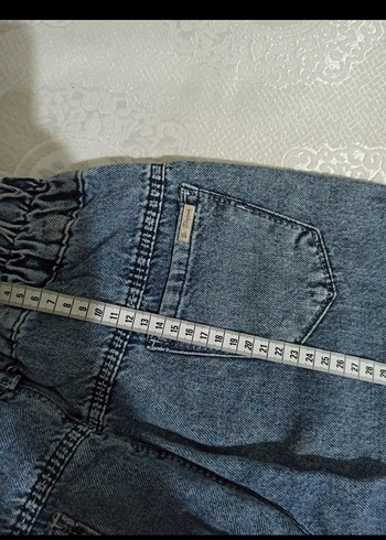 Gri  mavi Midi Boy Bol Kesim Kadın Kot Pantolon - Görsel 4