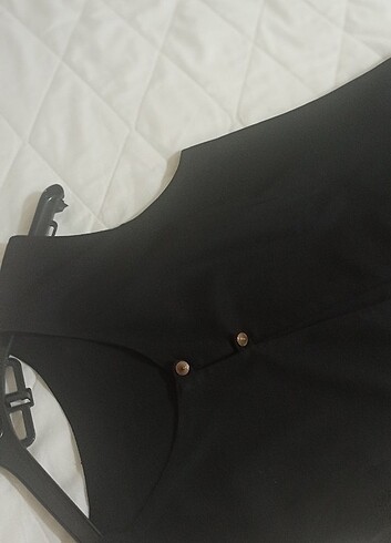 Cok şık koyu siyah kaliteli yelek - Görsel 6
