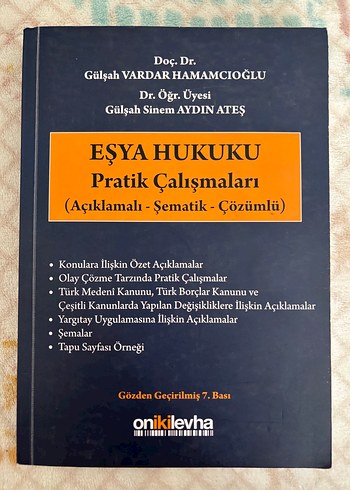 Eşya Hukuku Pratik Çalışmaları