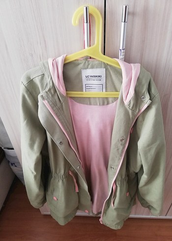 Düğmeli Kısa Kadın Ceket, Pembe Pastel Ton - Görsel 2