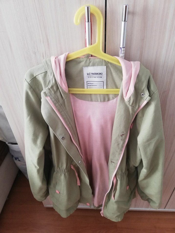 Düğmeli Kısa Kadın Ceket, Pembe Pastel Ton - Görsel 2