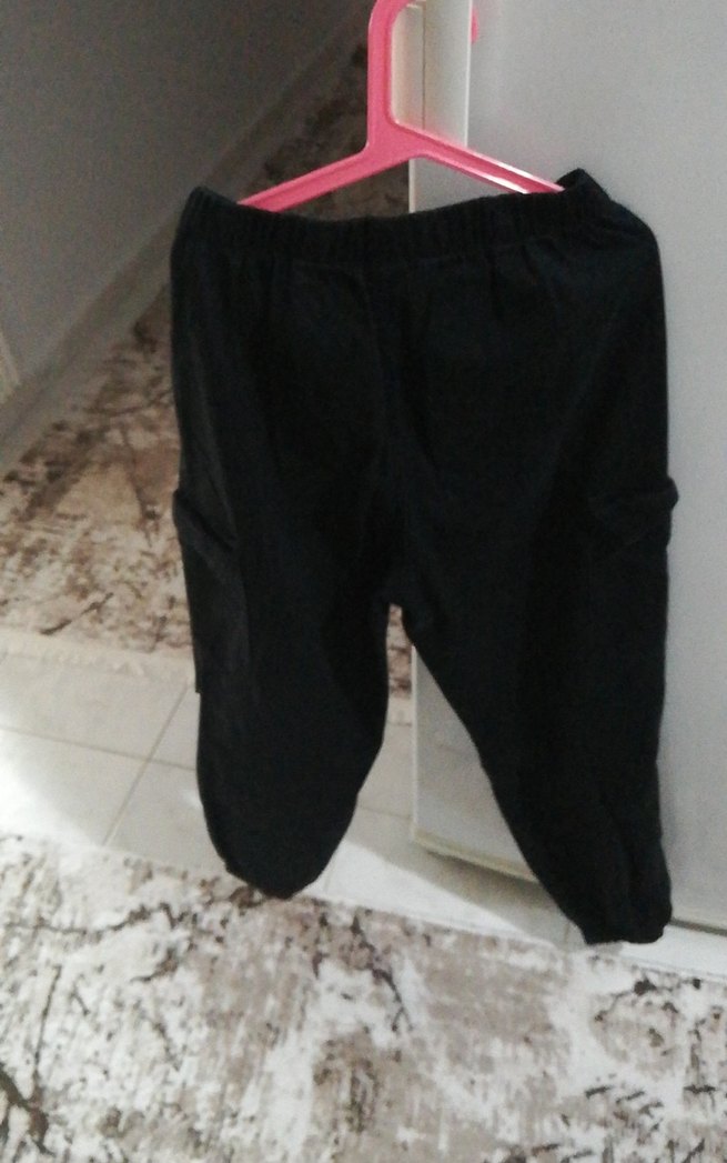 Siyah Erkek Çocuk Rahat Kesim Pantolon - Görsel 2