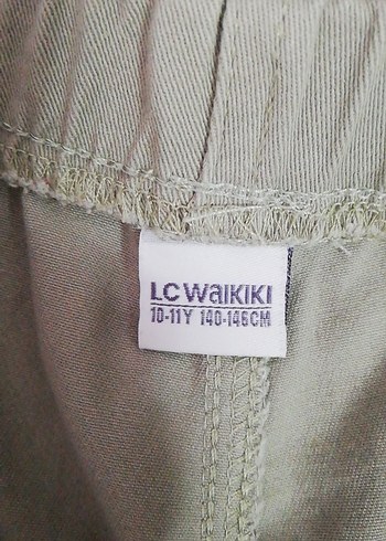 Erkek Çocuk Haki Bol Kesim Keten Pantolon - Görsel 3