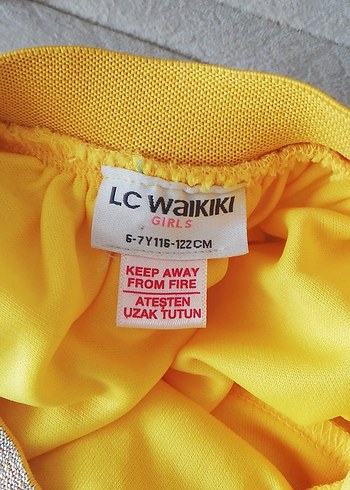 Sarı Fırfırlı Nakışlı Kız Etek - Görsel 3