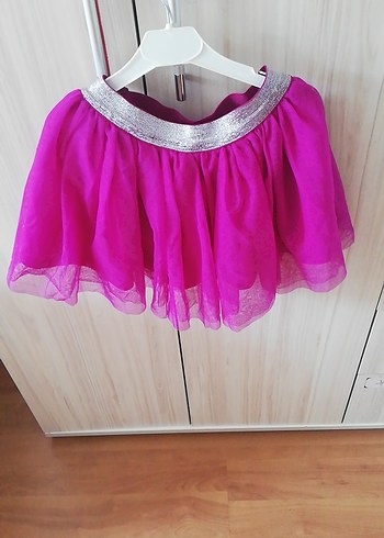 Pembe Fırfırlı Kız Çocuk Etek - Görsel 2