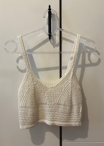Beyaz Bohem Örgü Bralet