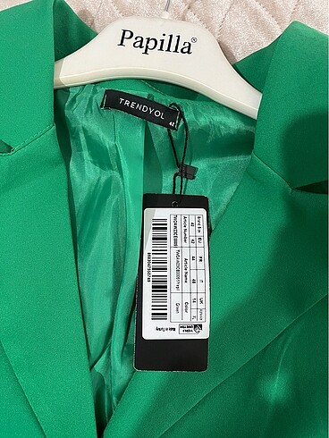 xl Beden yeşil Renk Trendmilla blazer