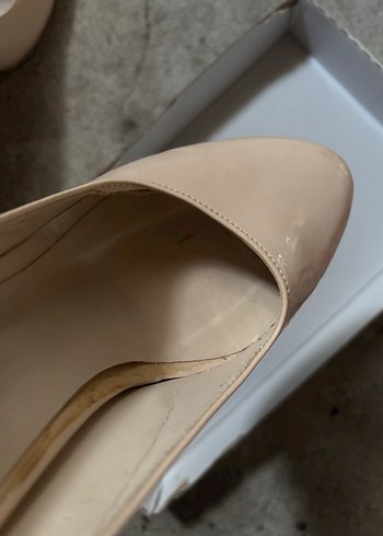 Bej Minimalist Stiletto Topuklu Kadın Ayakkabı - Görsel 5