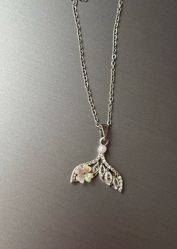 Gri Zincir Detaylı Midi Kolye - Görsel 2