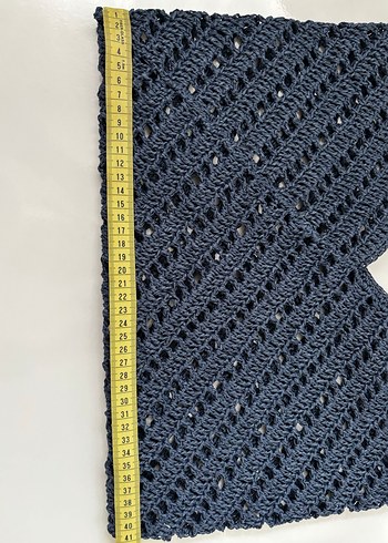 Lacivert Örgü Çanta - Görsel 4