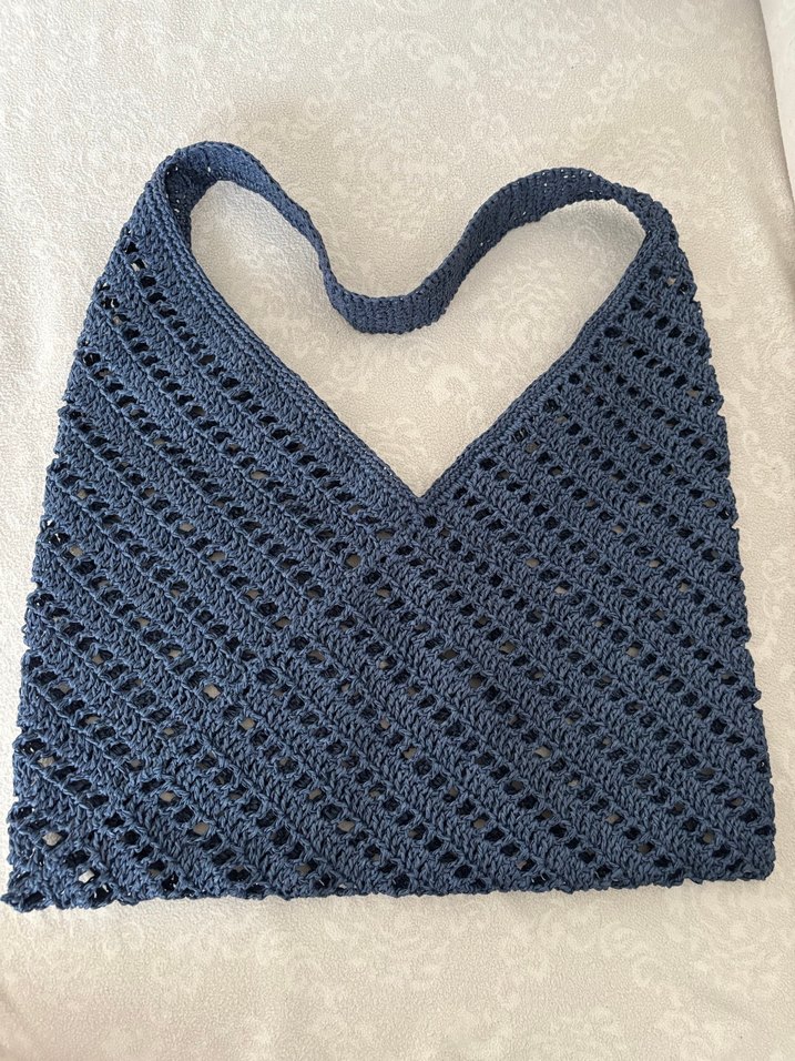 Lacivert Örgü Çanta - Görsel 2