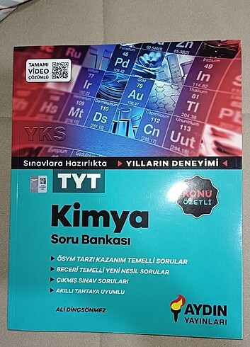 Tyt kimya soru bankası aydın yayınları