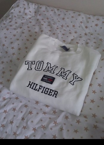 Tommy Hilfiger Beyaz Oversize Sweatshirt