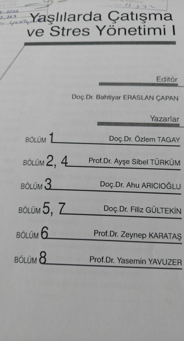 Yaşlılarda Çatışma ve Stres Yönetimi 1 Kitabı - Görsel 2