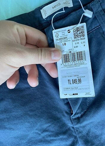 Mango Kids Mango etiketli çocuk pantolon