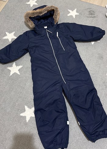 H&M astronot tulum- Kürklü Kapüşonlu 3-4 yaş Kayak Tulumu