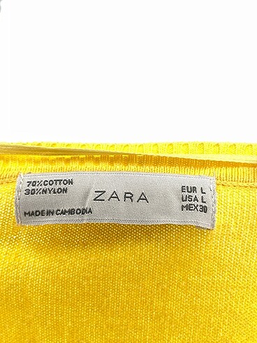l Beden sarı Renk Zara Kazak / Triko %70 İndirimli.