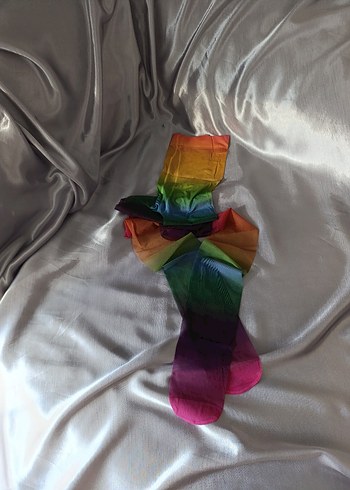s Beden Renkli Tie-Dye Desenli Kadın Çoraplar