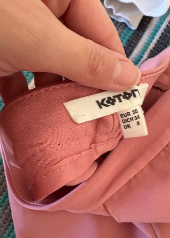 Pembe Kadın Kumaş Pantolon - Görsel 2