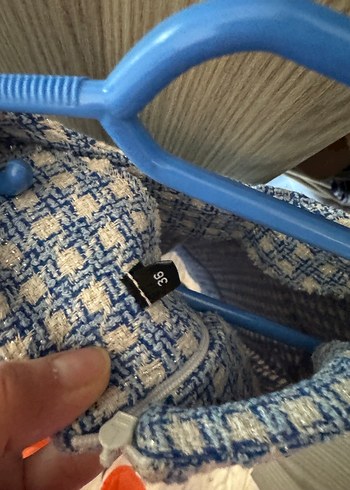 Ekose Kısa Kollu Midi Elbise - Görsel 3