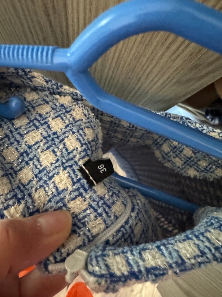 Ekose Kısa Kollu Midi Elbise - Görsel 3