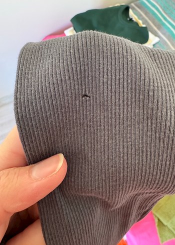 Gri Kadın Uzun Kollu Basic Tişört - Görsel 3