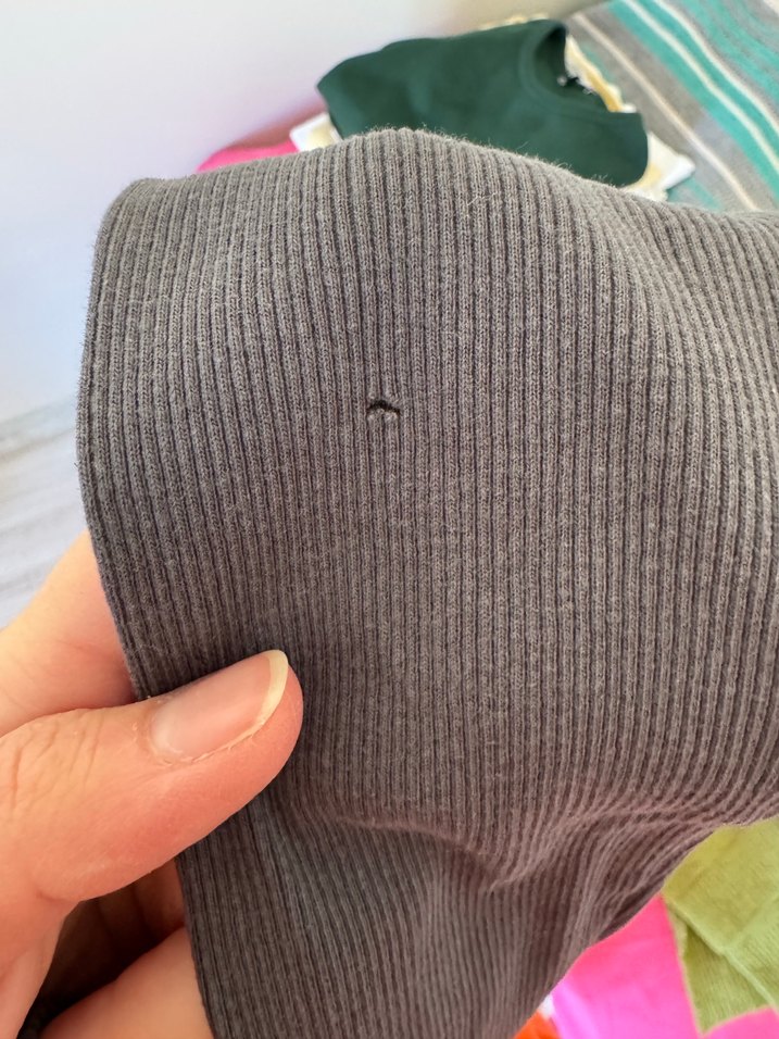 Gri Kadın Uzun Kollu Basic Tişört - Görsel 3