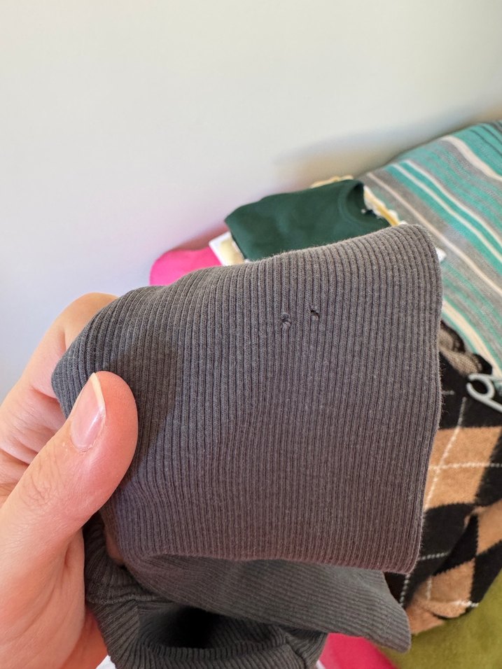 Gri Kadın Uzun Kollu Basic Tişört - Görsel 4