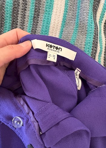 Mor Kadın Kumaş Pantolon - Görsel 2