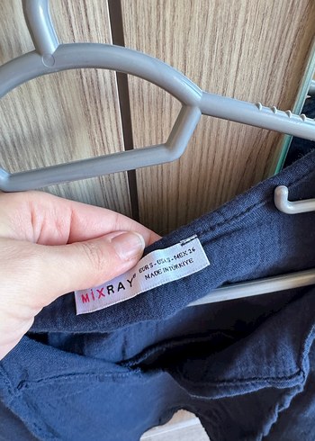 Lacivert Keten V Yaka Gömlek - Görsel 2