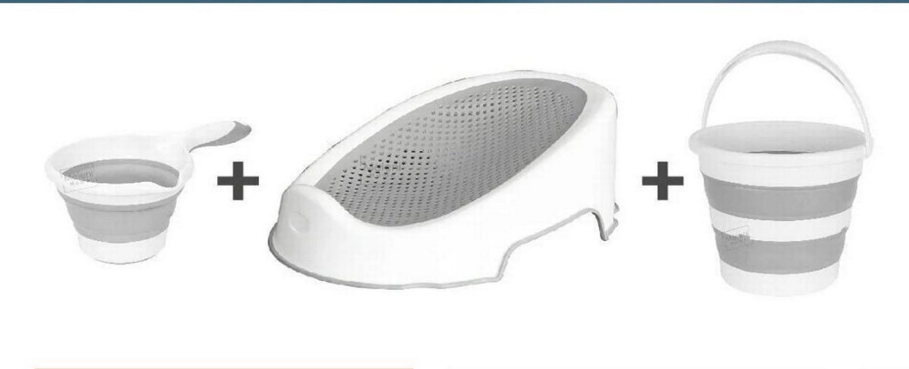 Meleni bebek banyo küveti seti - Görsel 2