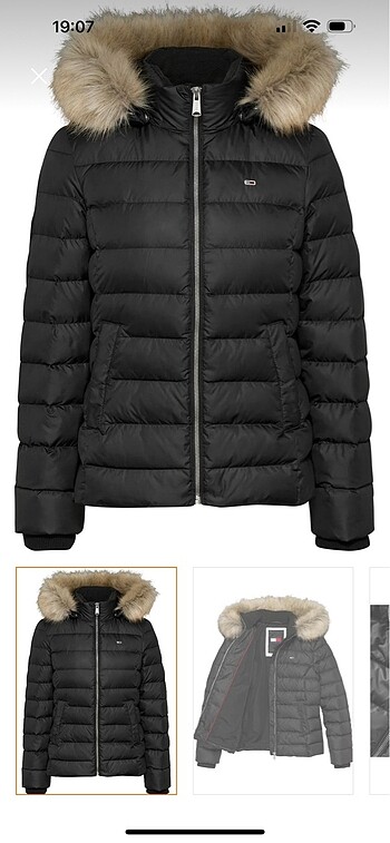 Tommy hilfeger kadın mont xl siyah