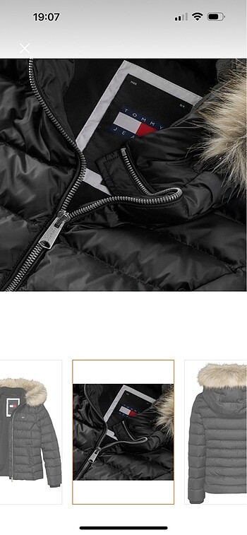 xl Beden Tommy hilfeger kadın mont xl siyah