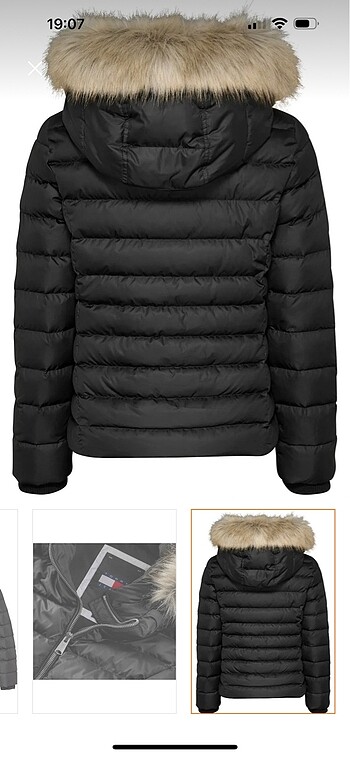 xl Beden siyah Renk Tommy hilfeger kadın mont xl siyah